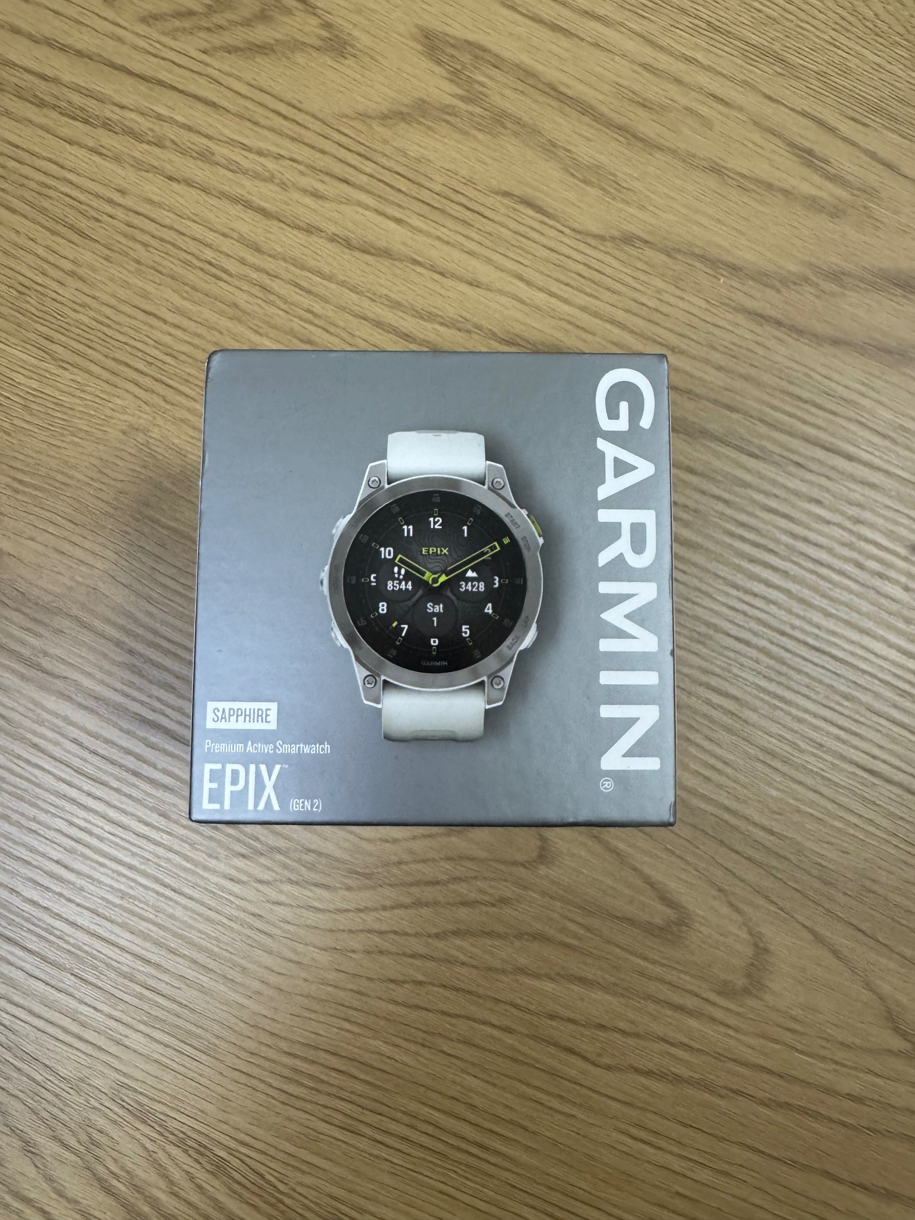 Garmin Epix Gen 2 White titanium with carrera white band 010-02582-20
