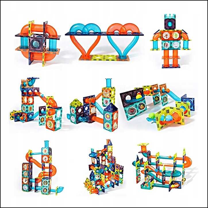 Zestaw klocków magnetycznych (dziecko, zabawki, klocki, dom )