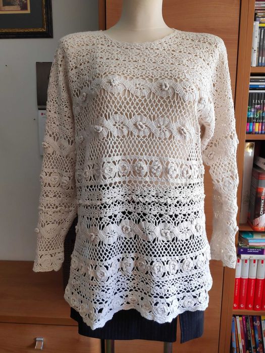 Ażurowa tunika Express Tricot, rozmiar XL/XXL