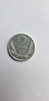 Moneta 2 zł z roku 1989. PRL
