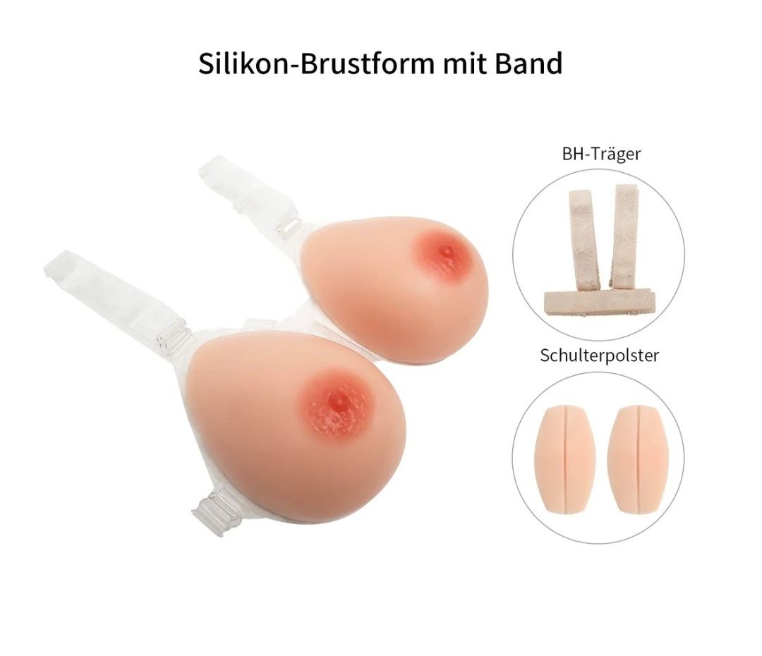 IVITA Silikonowe protezy piersi Protezy piersi z paskami biustonosza d