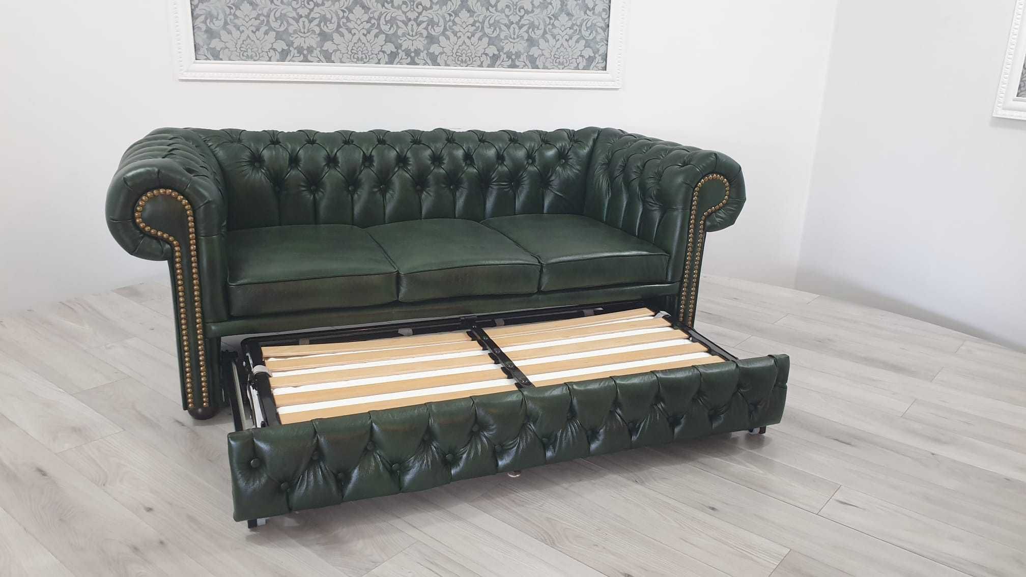 Sofa Chesterfield Classic DUO - Rozkładana Producent Skóra