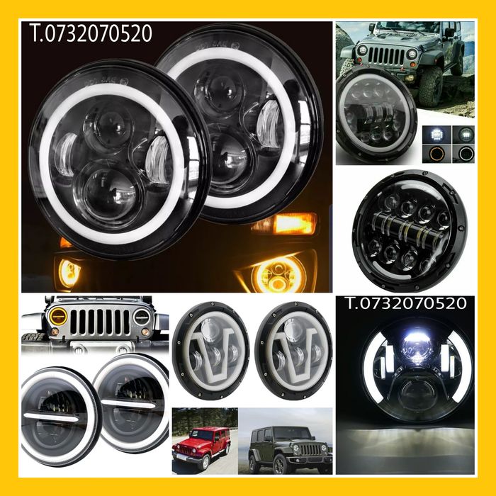 Фари Нива 4х4, ВАЗ, УАЗ, Волга, Jeep Wrangler 7 Дюймова Світлодіодна.