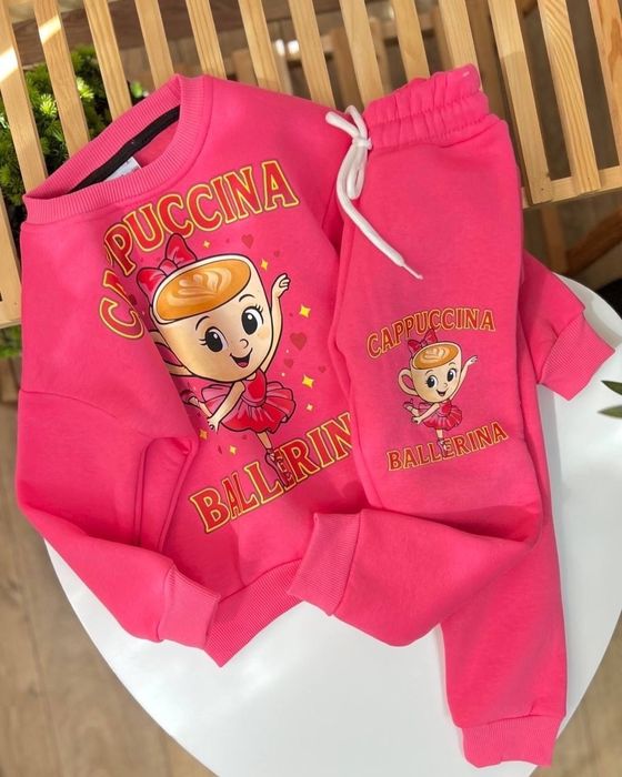 Костюм спортивный теплий Балерина Капучина,Лабубу,Капибара для девочек