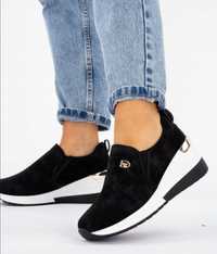 36 37 38 sneakersy 39 40 41 buty sportowe wsuwane na koturnie platform