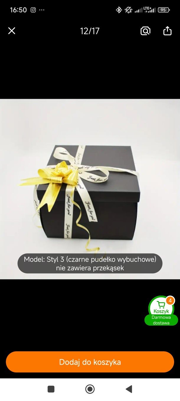 Dwa pudełka na prezenty niespodzianki.