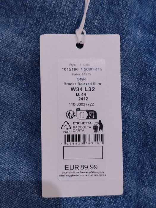 Spodnie jeansy MUSTANG Brooks Relaxed Slim dżinsy wysoki stan 34/32