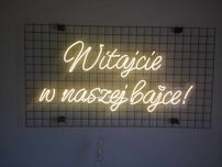 Witajcie w naszej bajce ledon neon ślubny na ściankę led