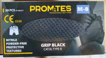 Rękawice ProMates Grip Black rozmiar 8 - M, 500sztuk - opak. zbiorcze