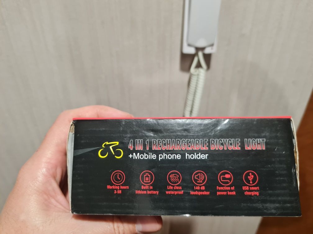 Велофонарь 4 в 1