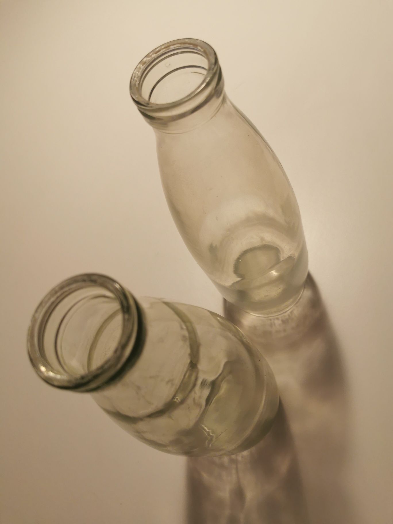 Vintage PRL, butelki po mleku, 1 litr