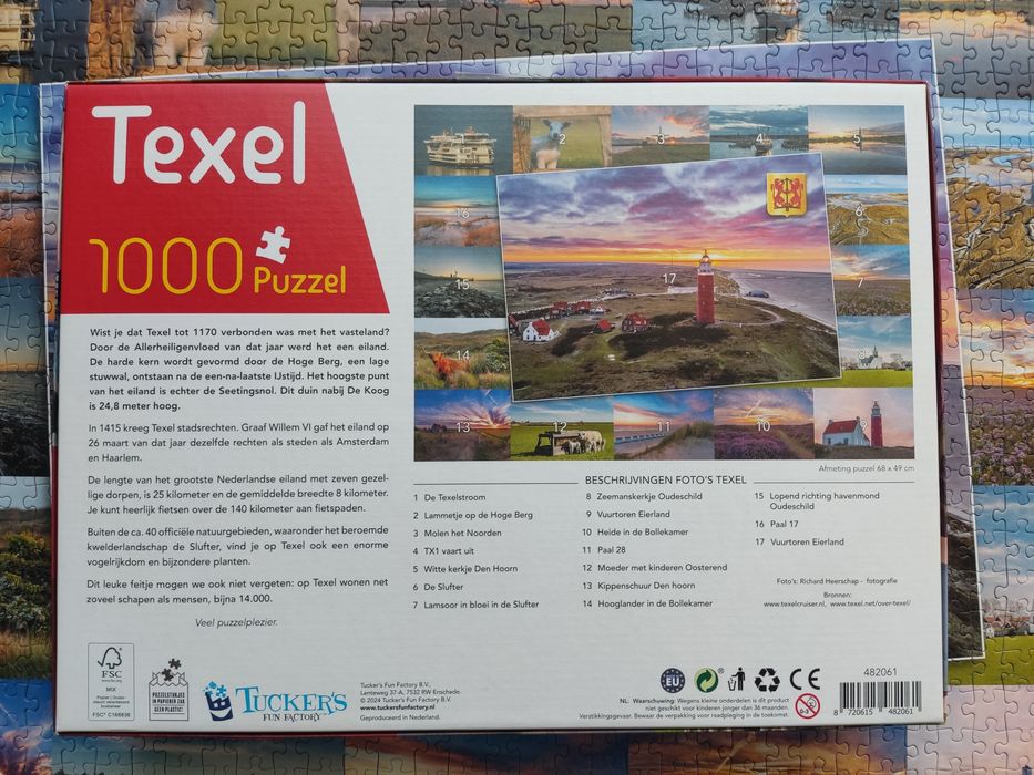 Puzzle Tucker's Fun Factory, 1000 el. Wyspa Texel, Holandia