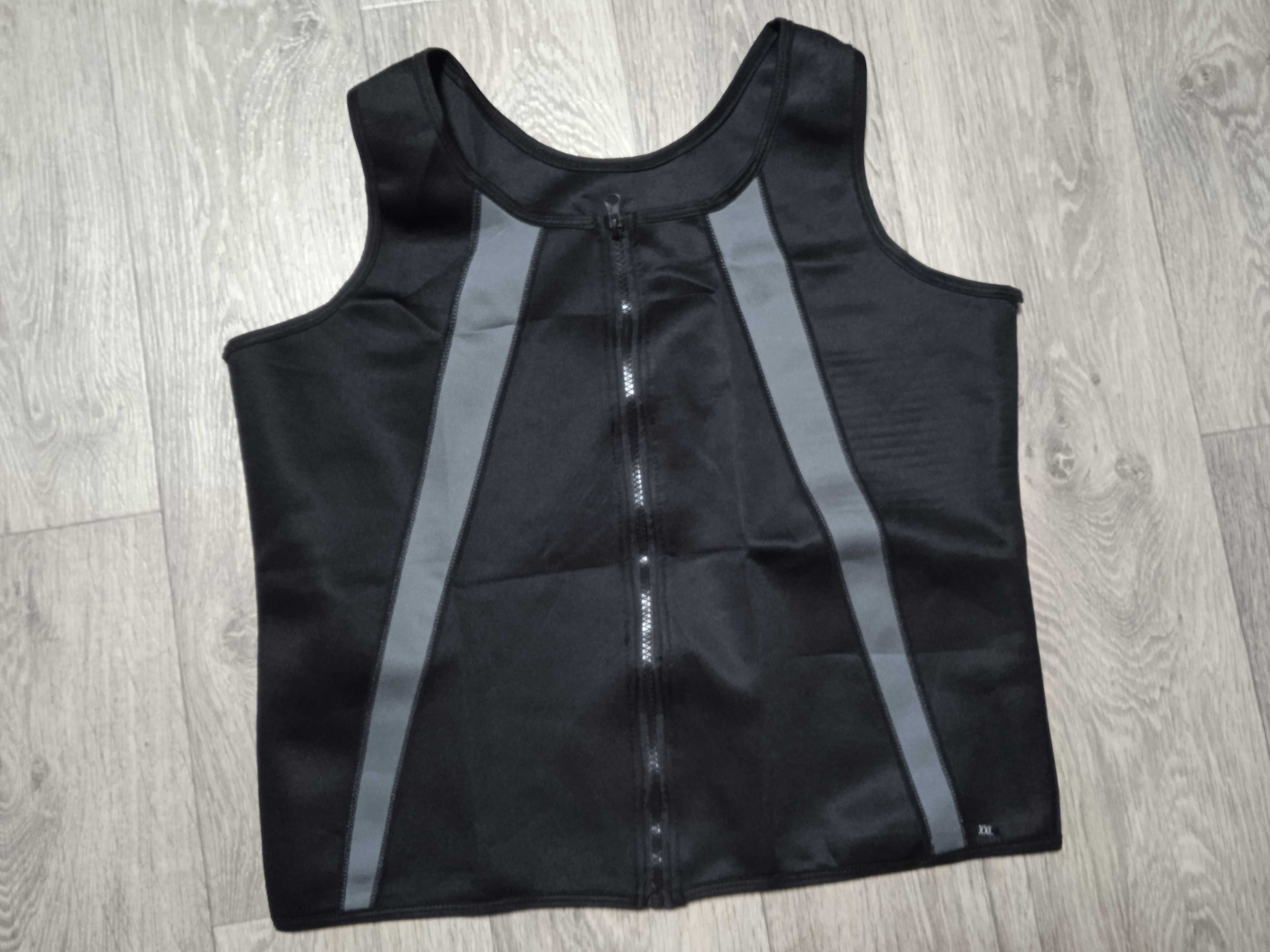 Мужской жилет для бега, для похудения, на молнии Zipper Vest