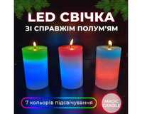 Свечка с воска с подсветкой candled madic 7 color