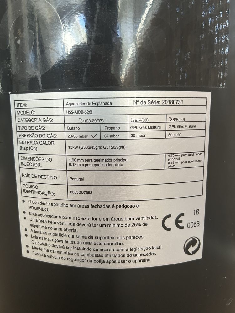 Aquecedor Esplanada / Exterior