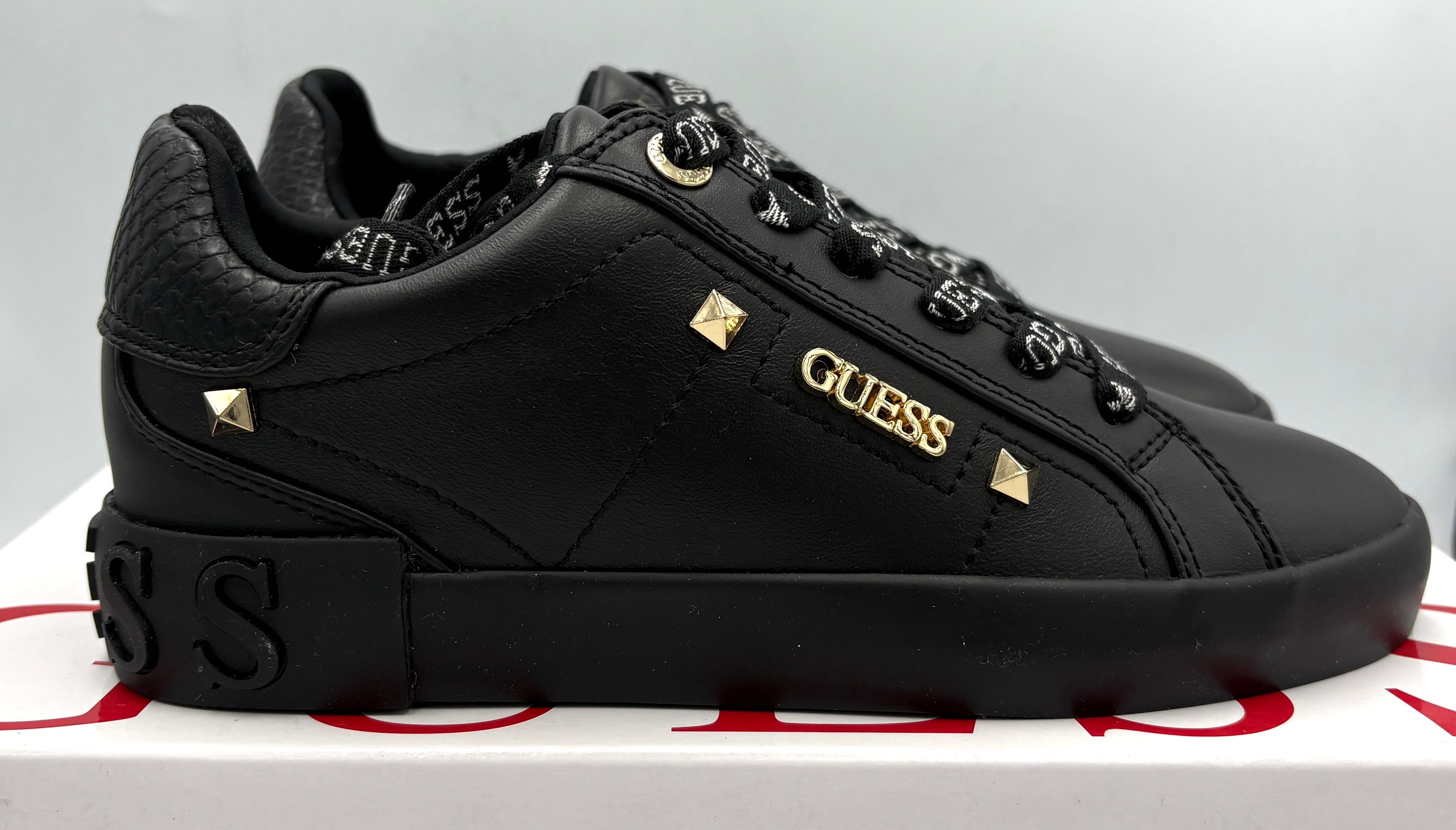 ‼️ Nowe oryginalne sneakersy GUESS trampki 36 czarne Noir Puxly AZ 210
