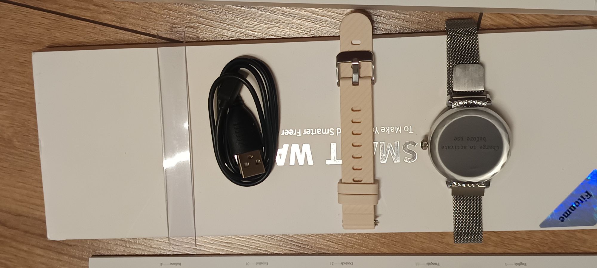 Smartwatch damski Fitonme silver iOS android