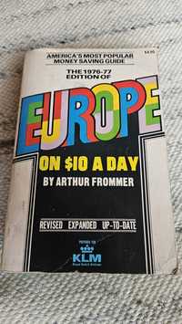 Arthur Frommer Europe $10 a day 1976 przewodnik UNIKAT klasyk