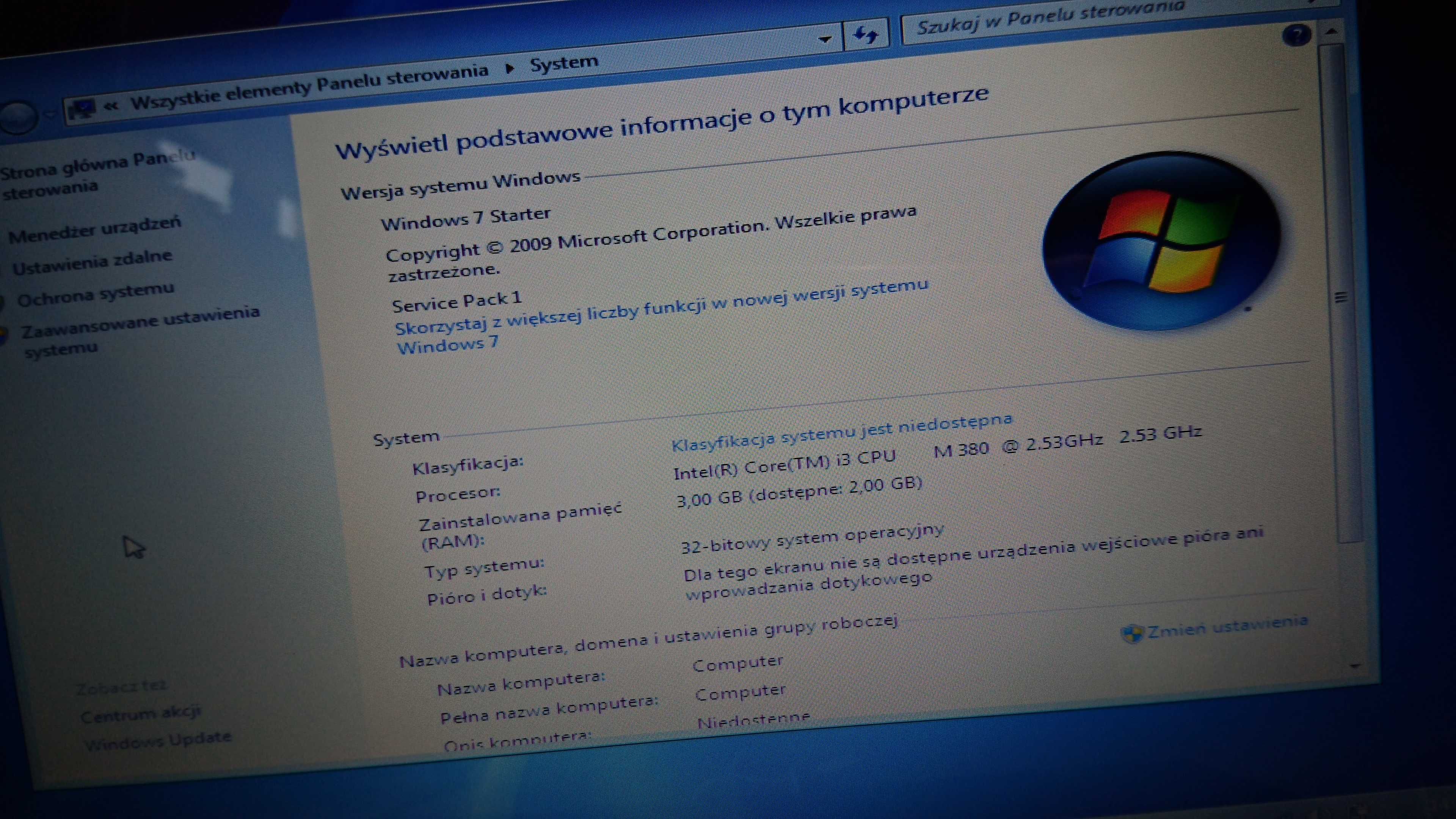 Laptop Samsung Notebook Np-R540 Zestaw Hdd 250 Gb Intel I 3 Komputer