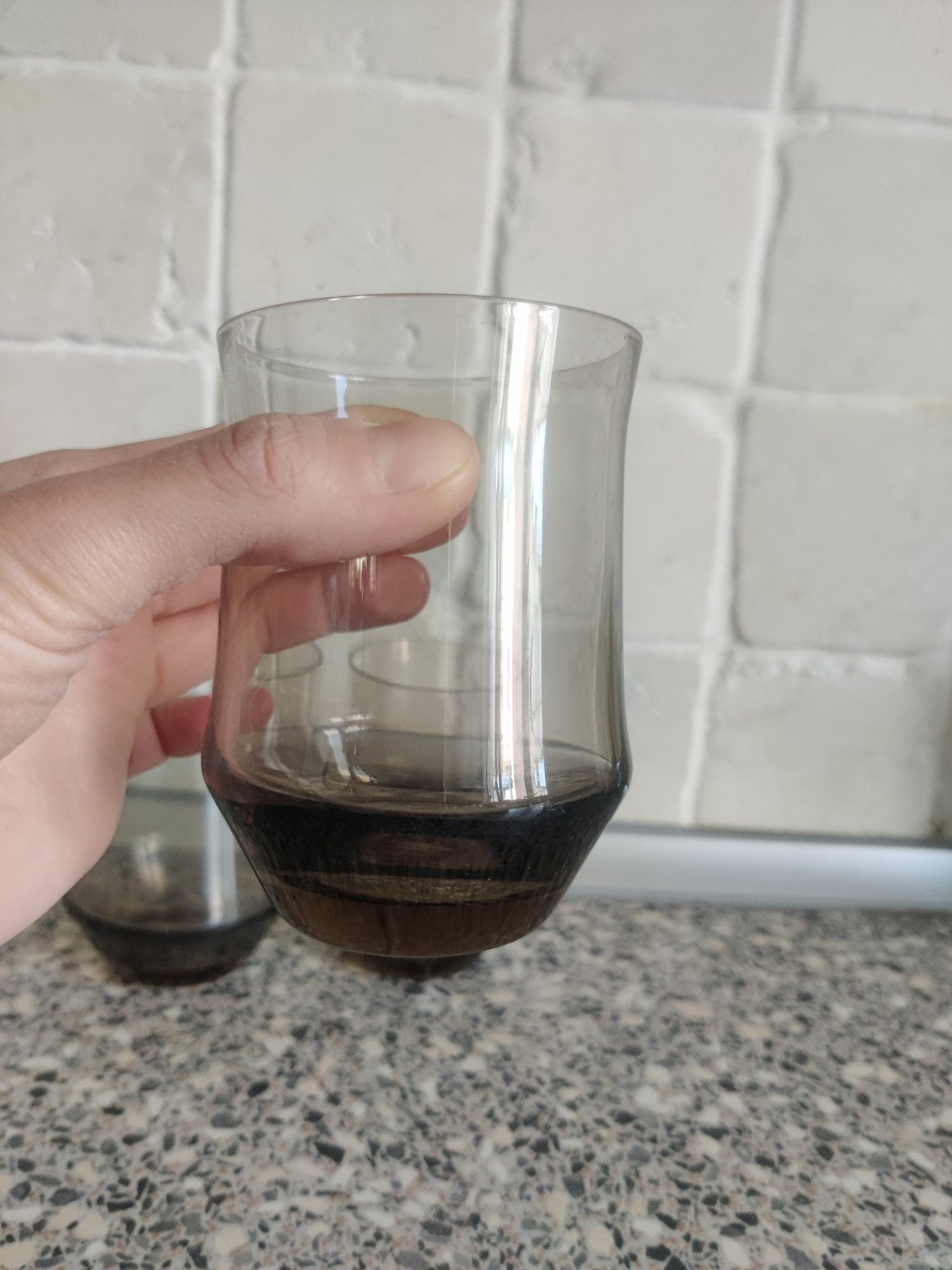 Komplet trzech szklanek PRL