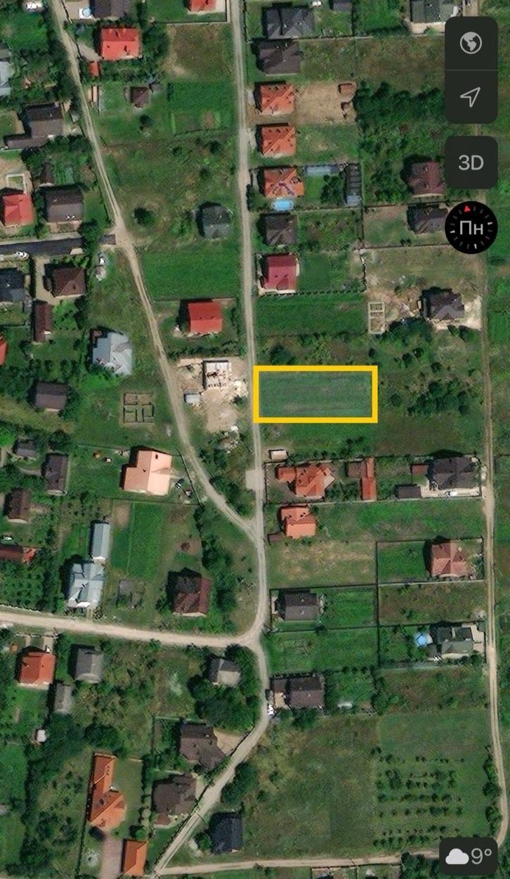 Продається земельна ділянка в с. Угорники під будівництво