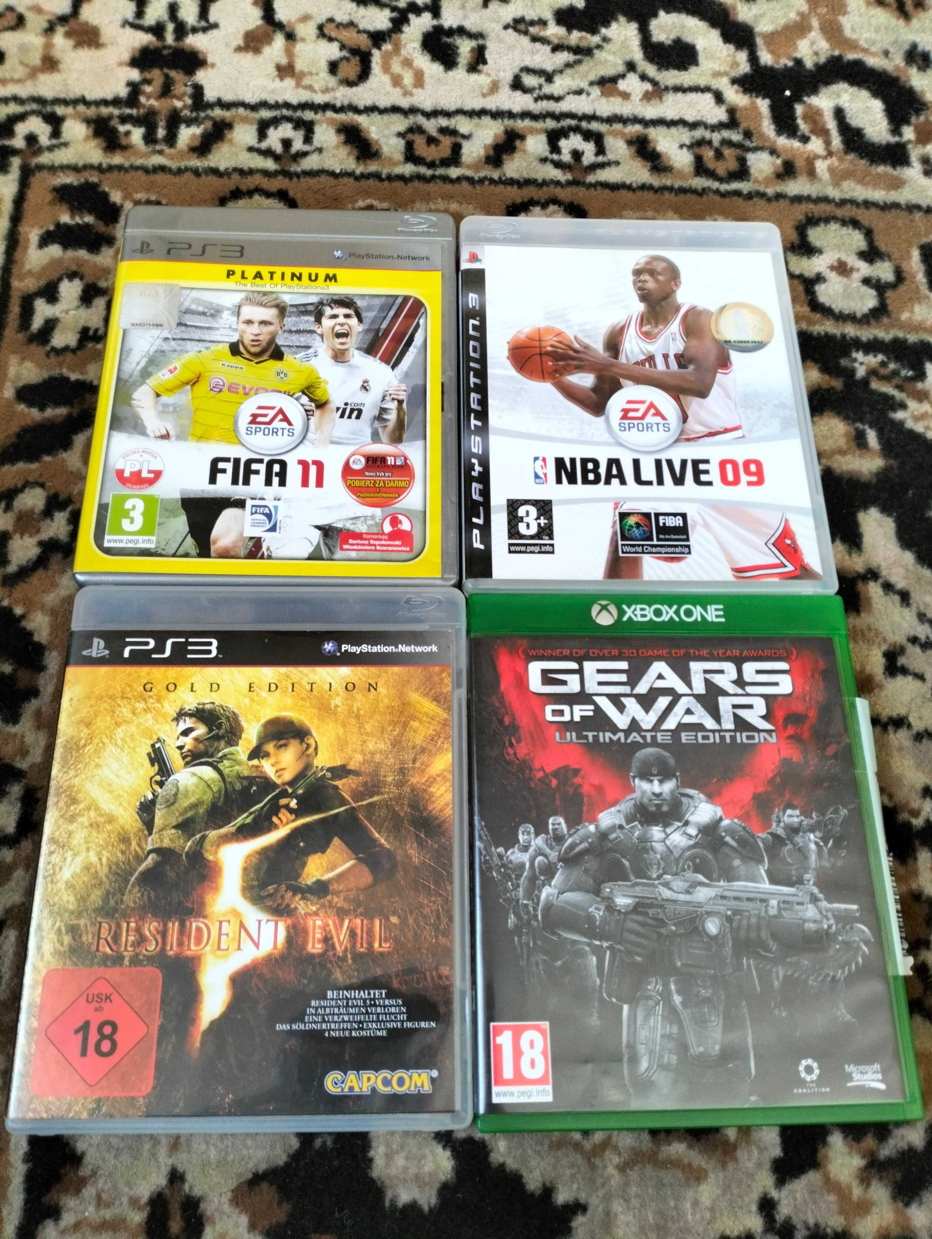 Gear of War Ultimatum Edition Resident Evile 5 NBA 09 Fifa 11 PS3 Xbox