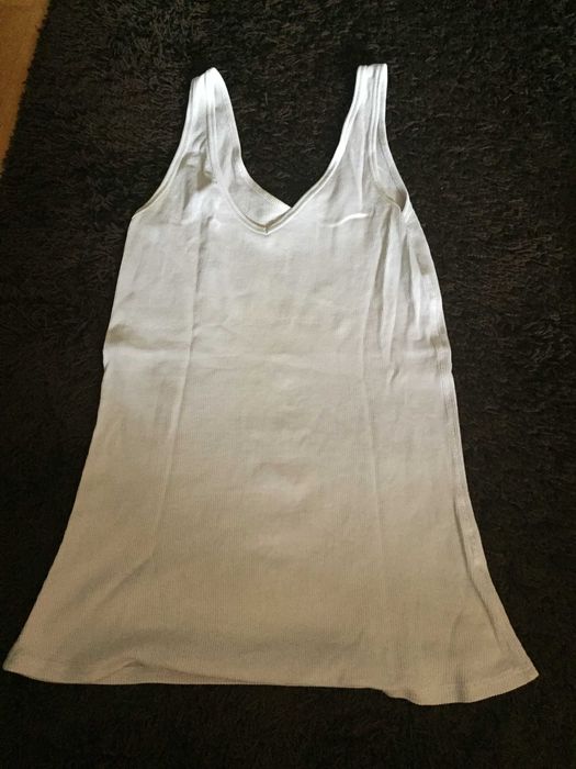 top branco zara tamanho m