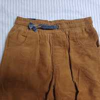 Spodnie sztruksowe ze ściągaczami ocieplane rozm. 128 (7-8 lat)