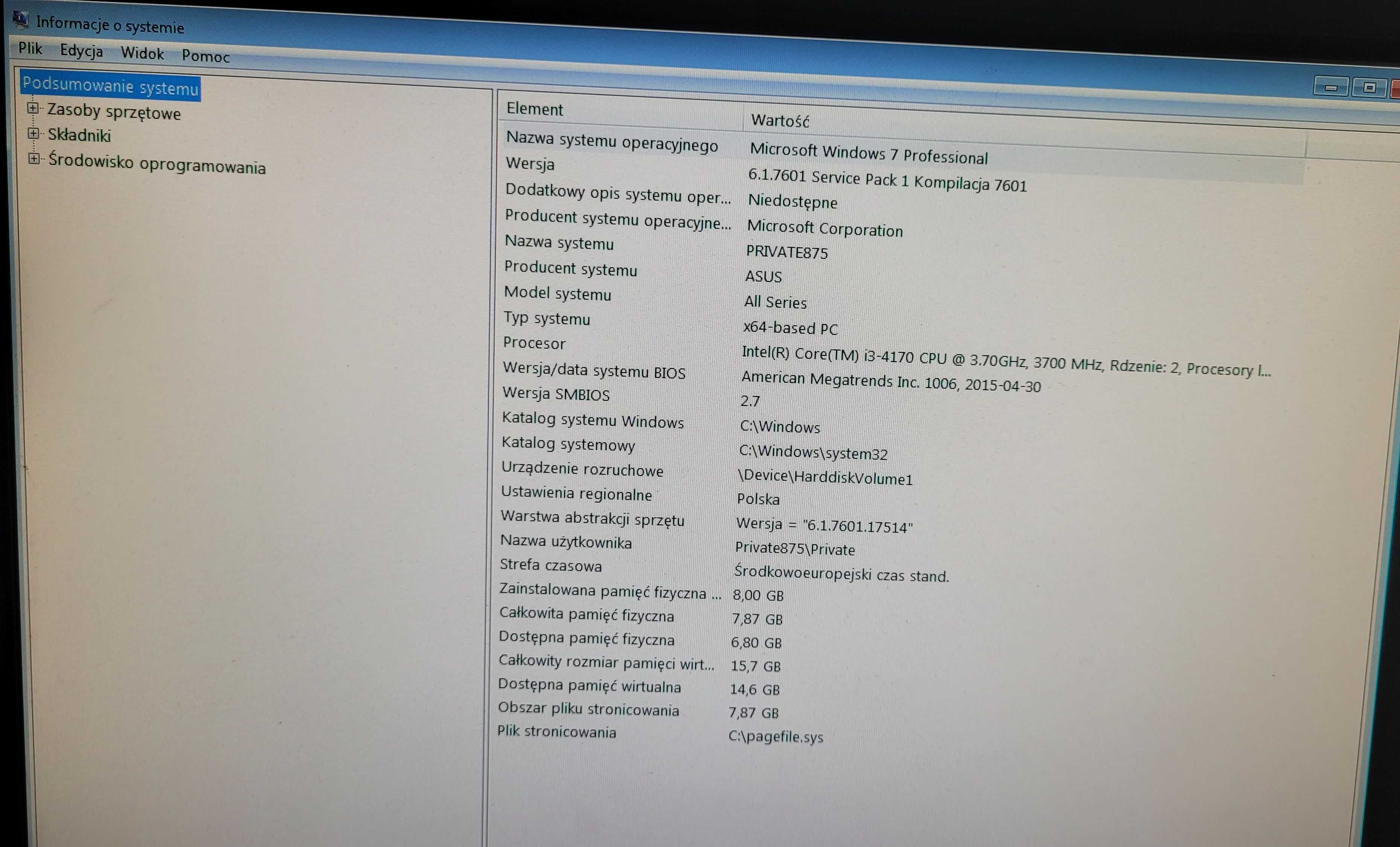 Komputer I-3 x64 + monitor + klawiatura + mysz