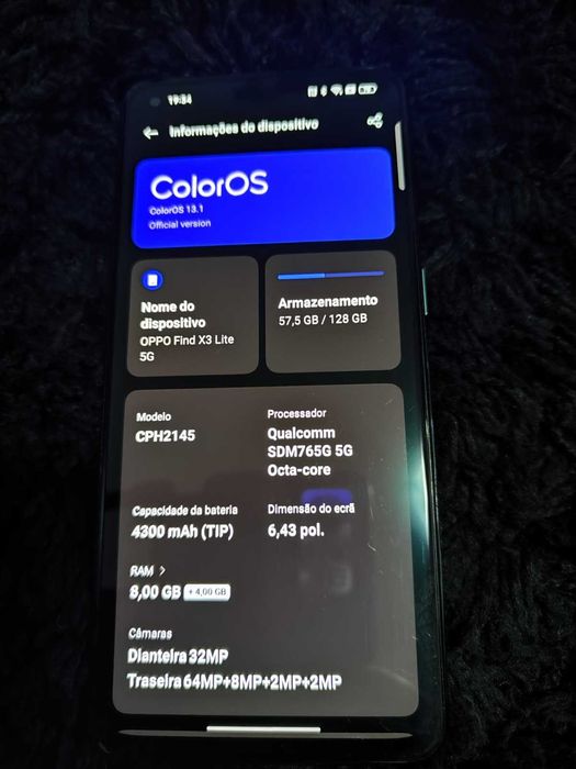 Telemóvel Oppo Find X3 Lite 8GB/128GB, usado, como novo