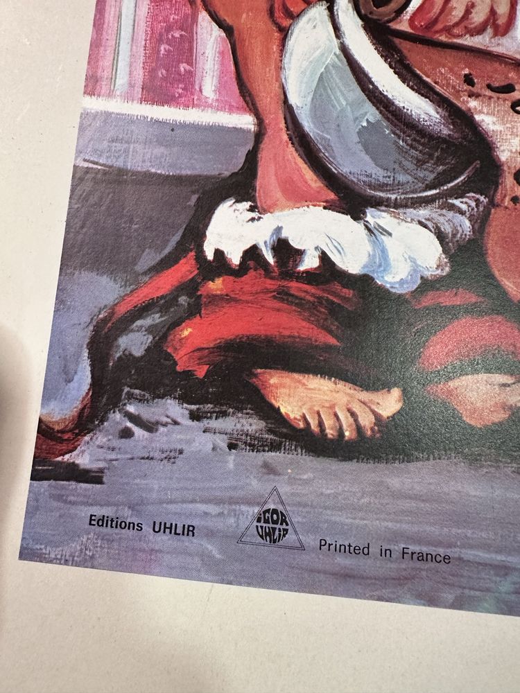 Dwa obrazki druki dzieci Francja Igor obraz retro vintage print
