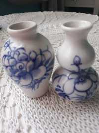 Dwie miniaturki ceramiczne wazoniki