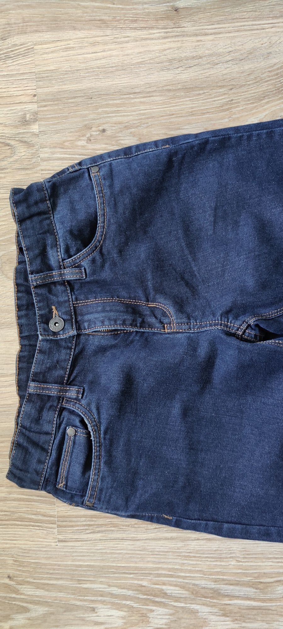 Nowe spodnie jeansowe dziecięce granatowe roz 158