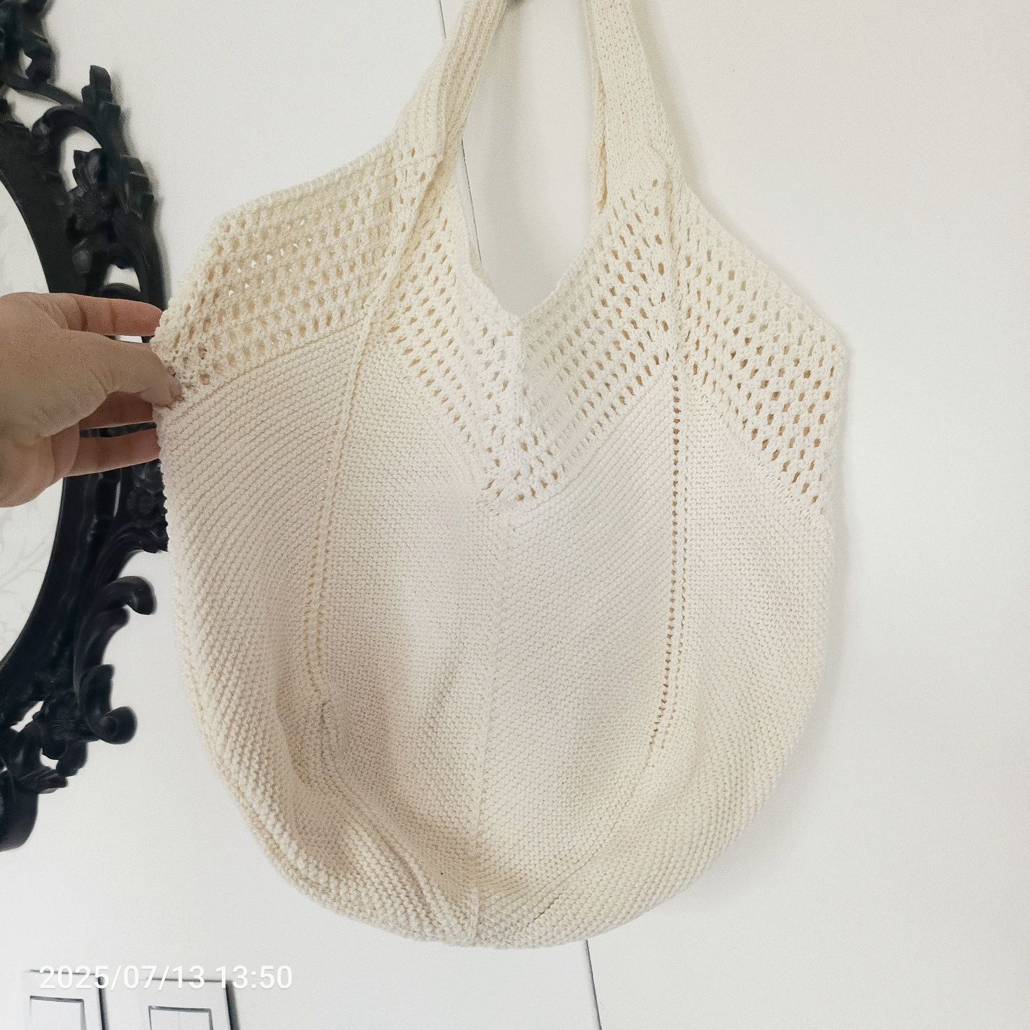Nowa Boho torba Ala szydełkowa kremowa