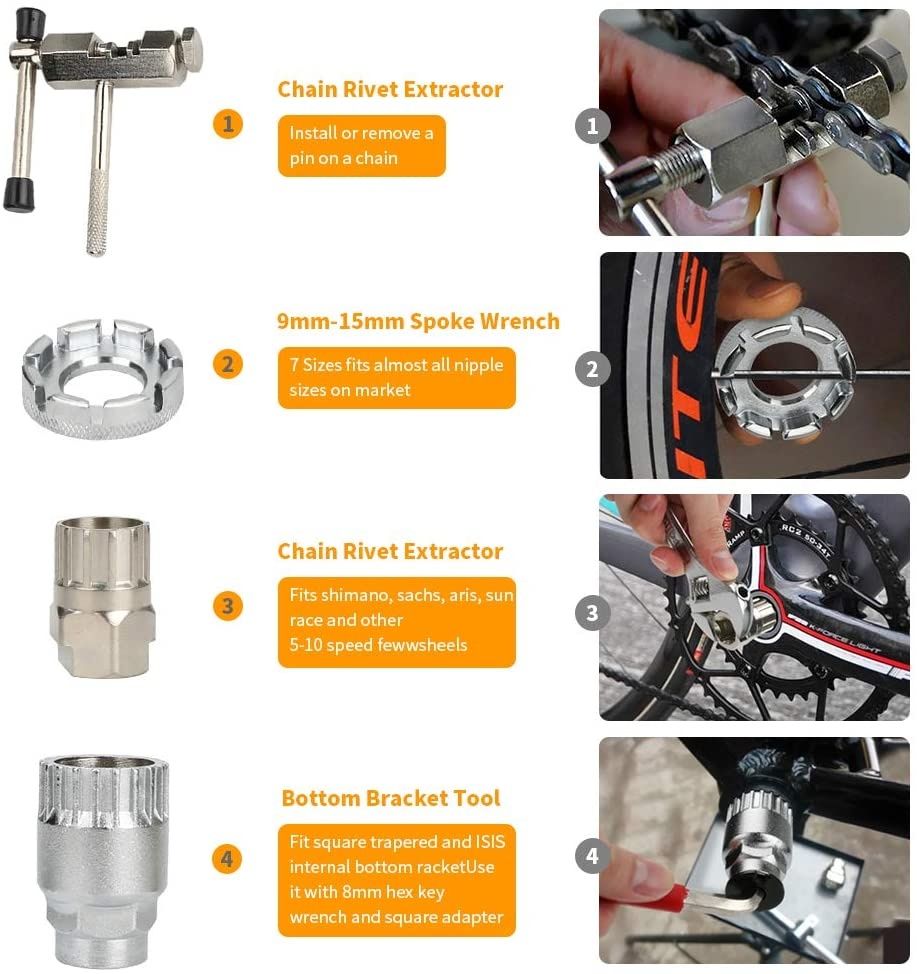 Conjunto Universal de Ferramentas para Bicicletas