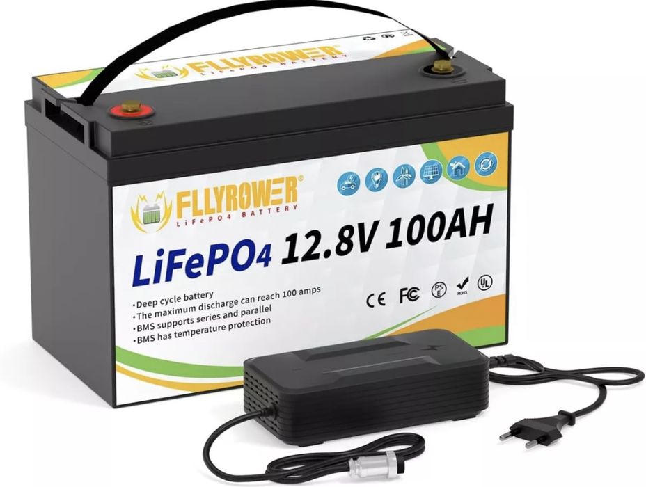 Акумулятор FlyPower LiFePo4 12v 100Аh 1280Wh з Німеччини