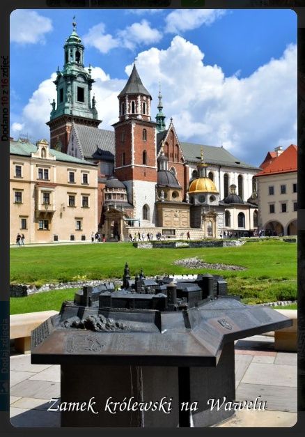 Wawel zamek królewski magnes na lodówkę 9 x 6 cm