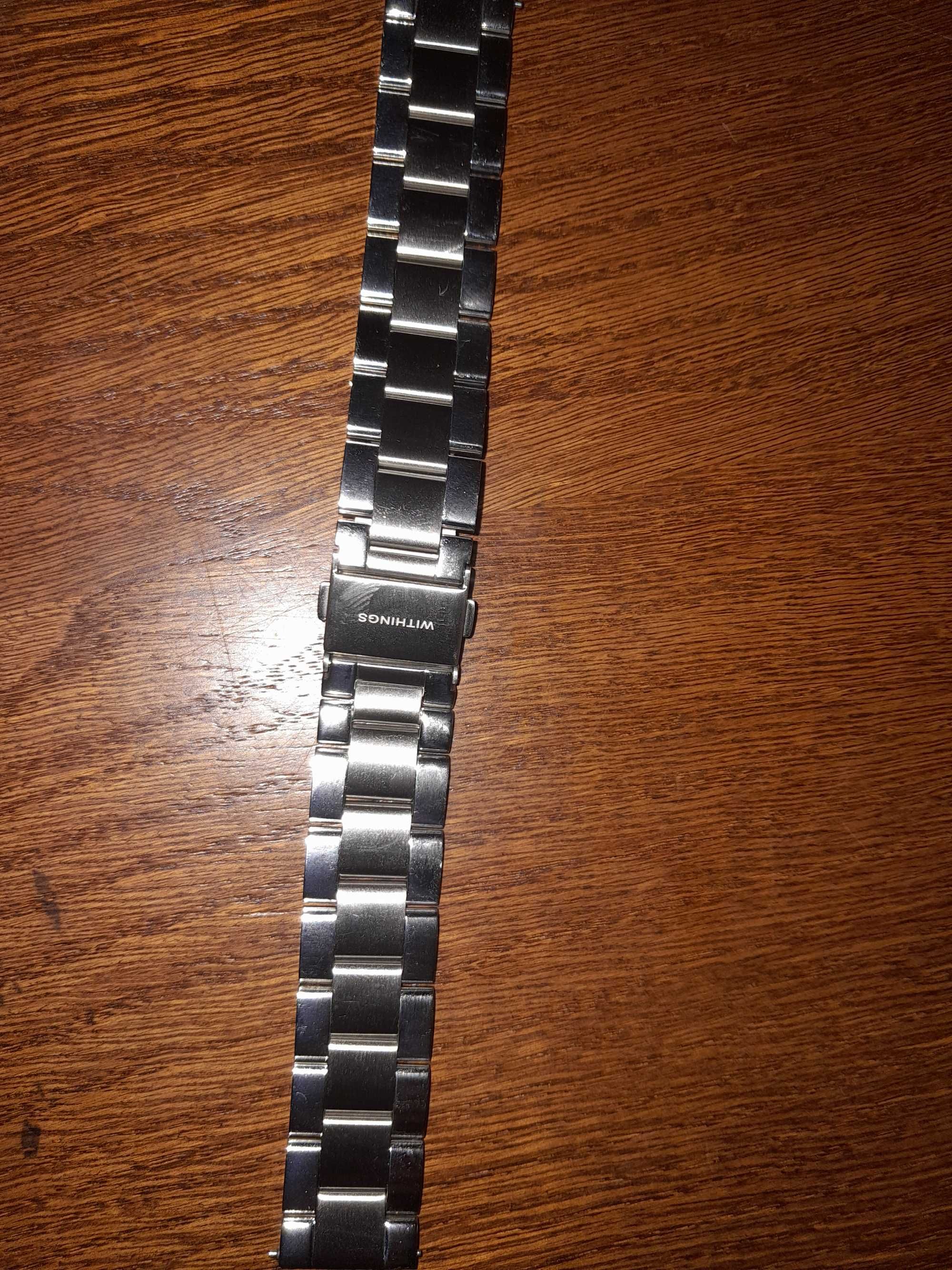 Branzoleta pasek metalowy do zegarka Withing 17 mm Nowa