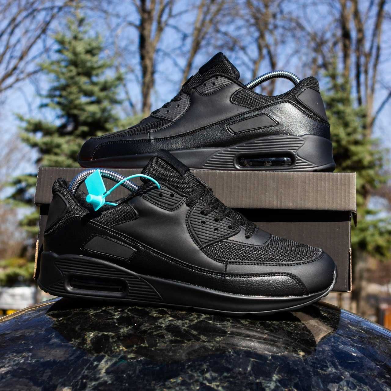 Кроссовки в стиле Nike Air Max 90 черного цвета