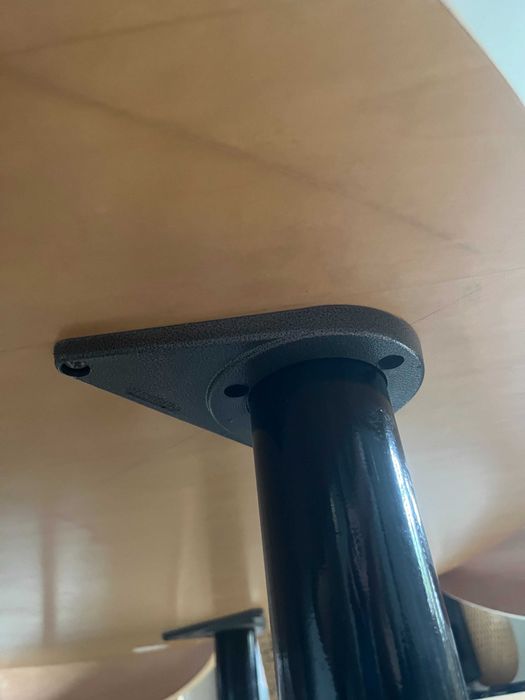 Stół Okrągły PRL Vintage Loft 120cm Metalowe Nogi