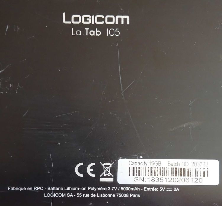 Большой планшет Logicom La Tab 105