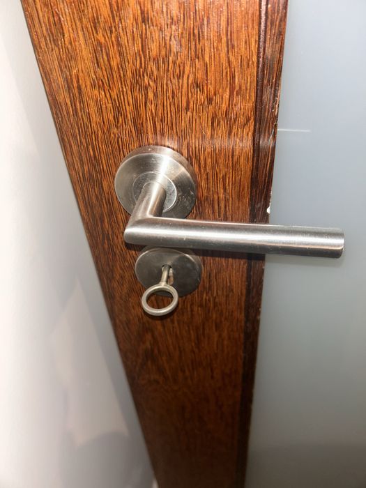 2 Portas interiores madeira com vidro