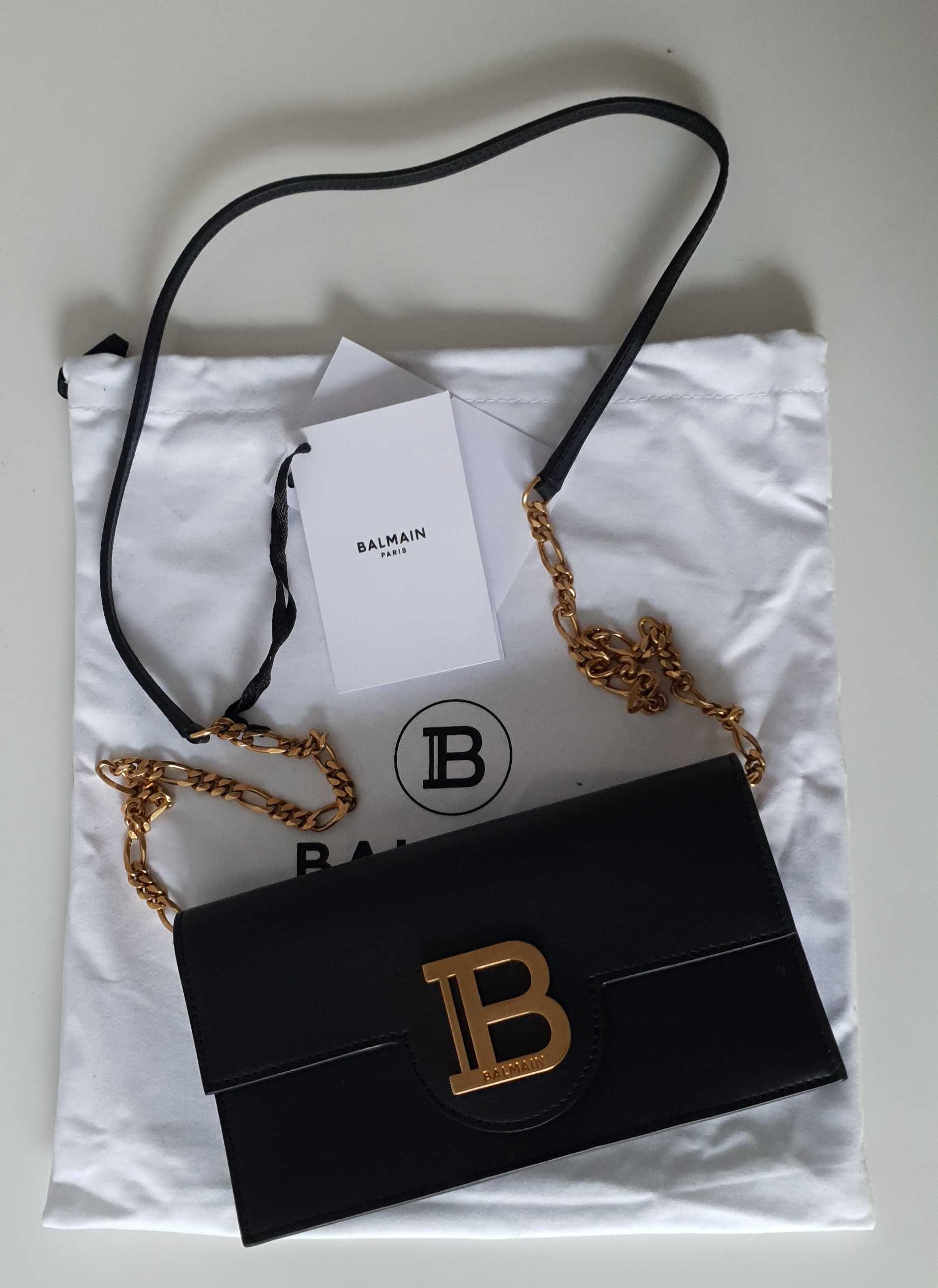 Czarna nowa torebka Balmain