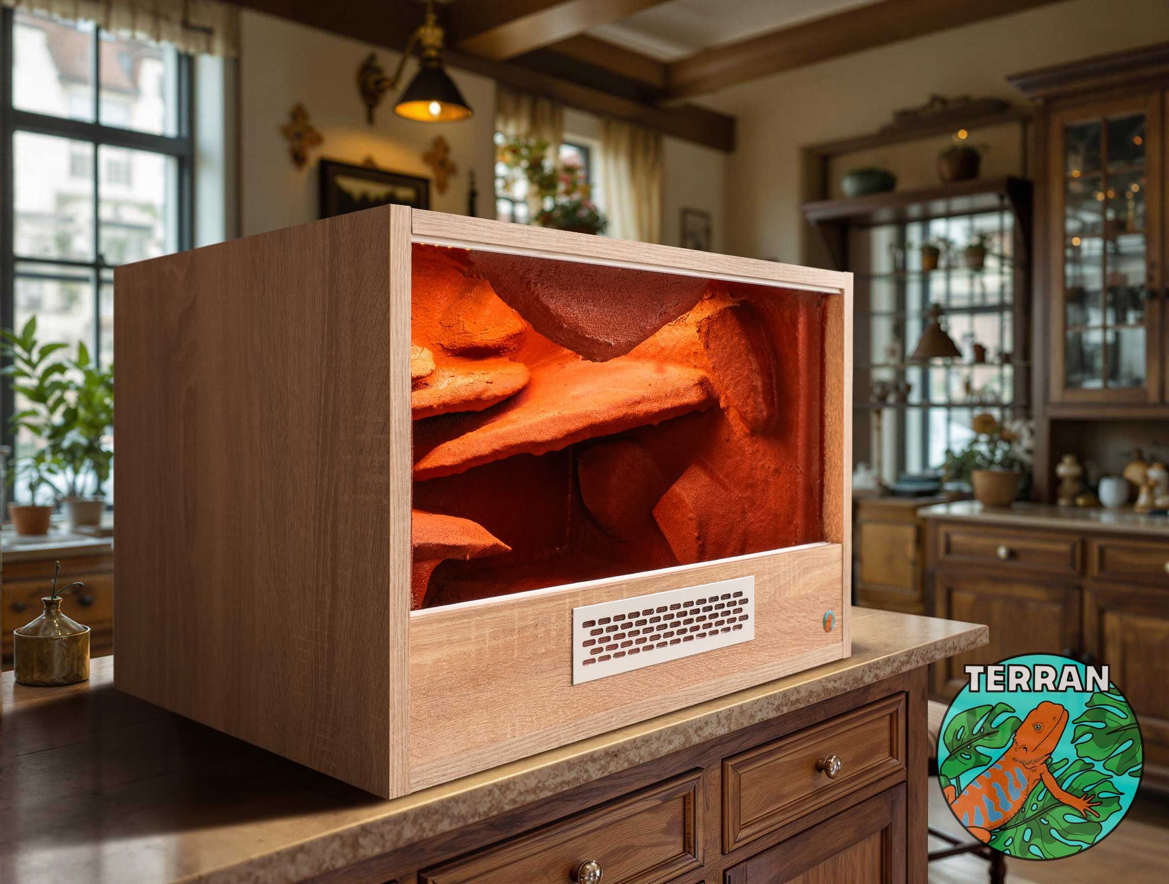 Terrarium 120x60x60 cm Anolis Gekon Agama wąż zbożowy