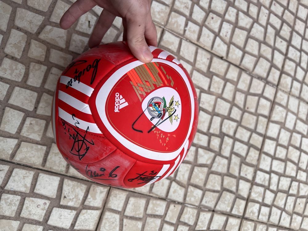 Bola Benfica assinada pela equipa
