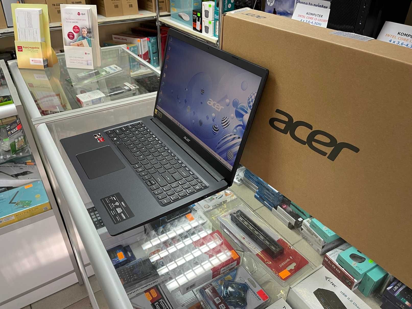 nowy Laptop ACER A315-23 Ryz 3 3250U 20GB SSD256 Win10