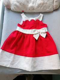 Świąteczna sukienka czerwona Janie & Jack 12-18 miesięcy