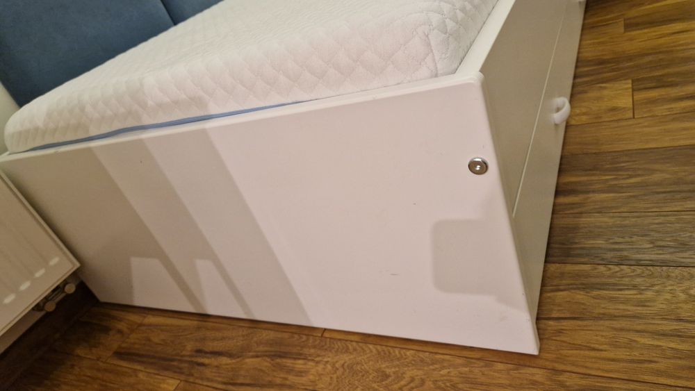 Łóżko dziecięce białe  Meblik 174/96, podwójne