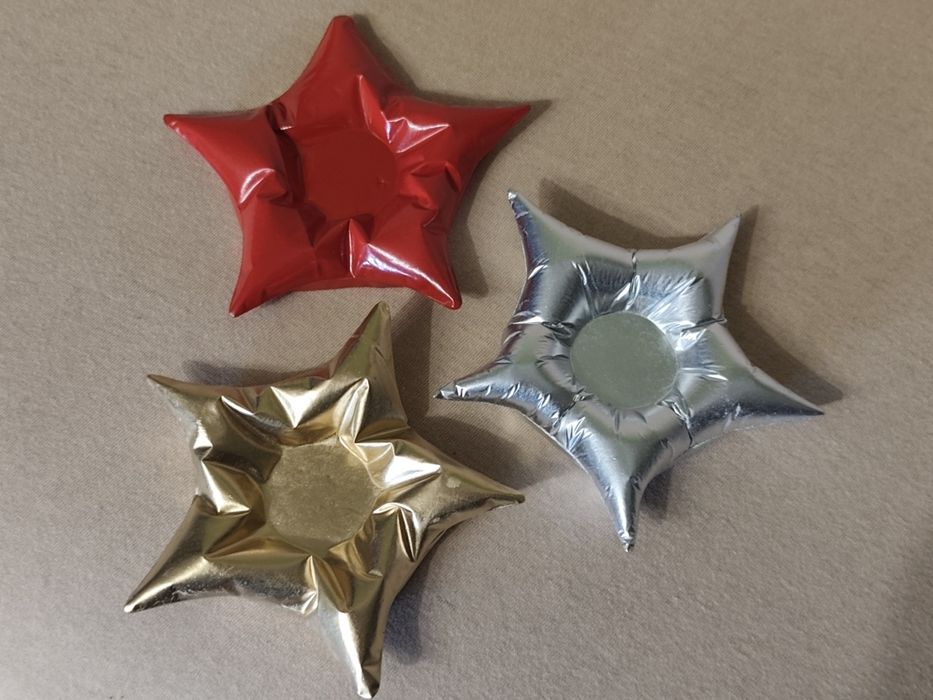 SREBRNY świecznik w kształcie GWIAZDY