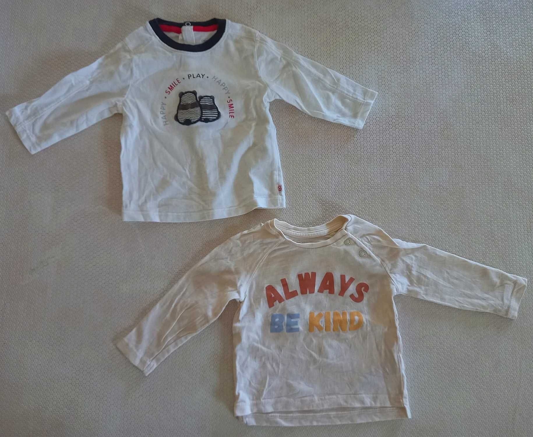 2 sweats e 7 t-shirts menino 3 a 6 meses